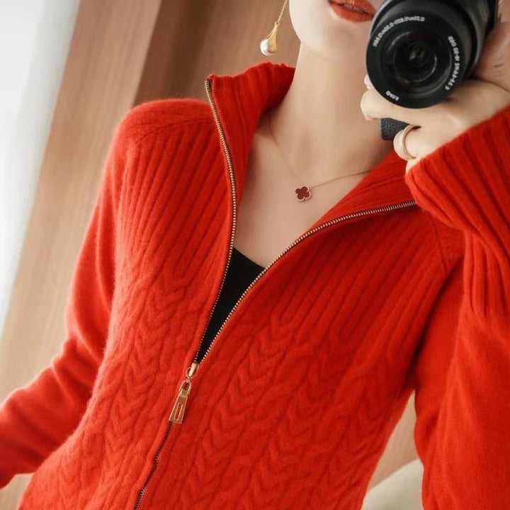 Cashmere cardigan with cord