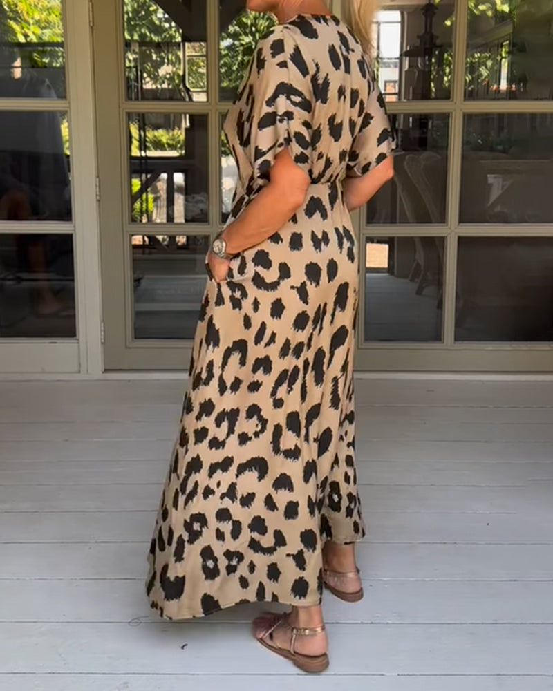 Elegant leopard print dress