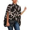 Blouse with abstract print and stand-up collar