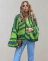 Oversized and colourful cardigan