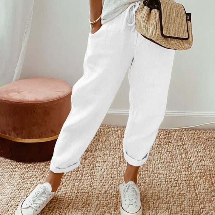 Women's - Comfortable Summer Trousers - Lightweight and Airy Fabric - Perfect for Warm Weather Style