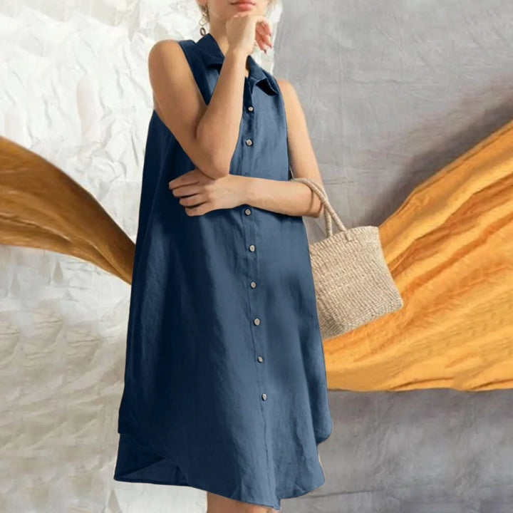 Sleeveless shirt dress