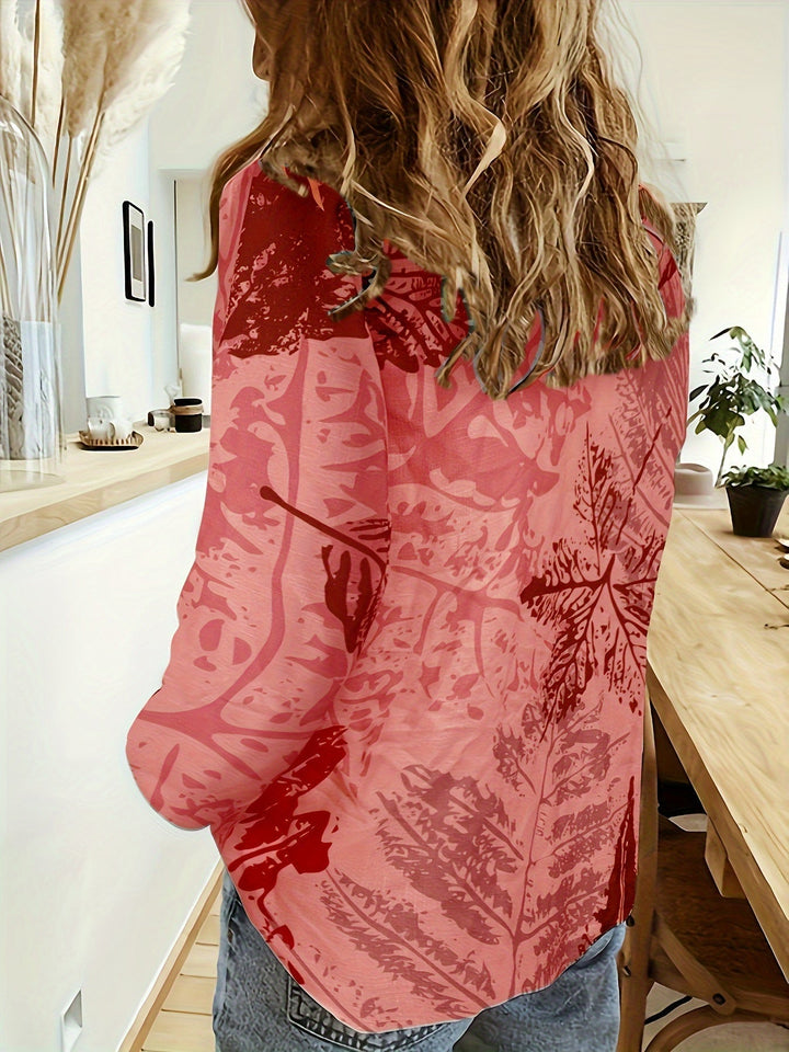 Women's - Linen Shirt - Long Sleeves, Loose & Breathable - Unique Design for Effortless Style