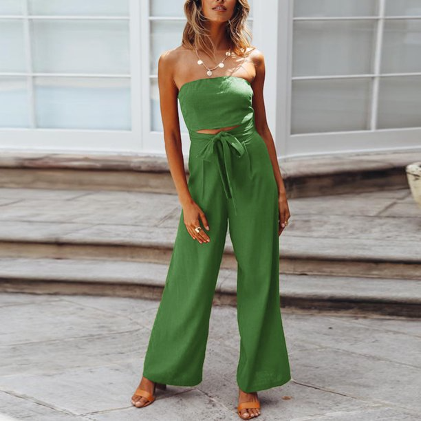 Casual strapless jumpsuits