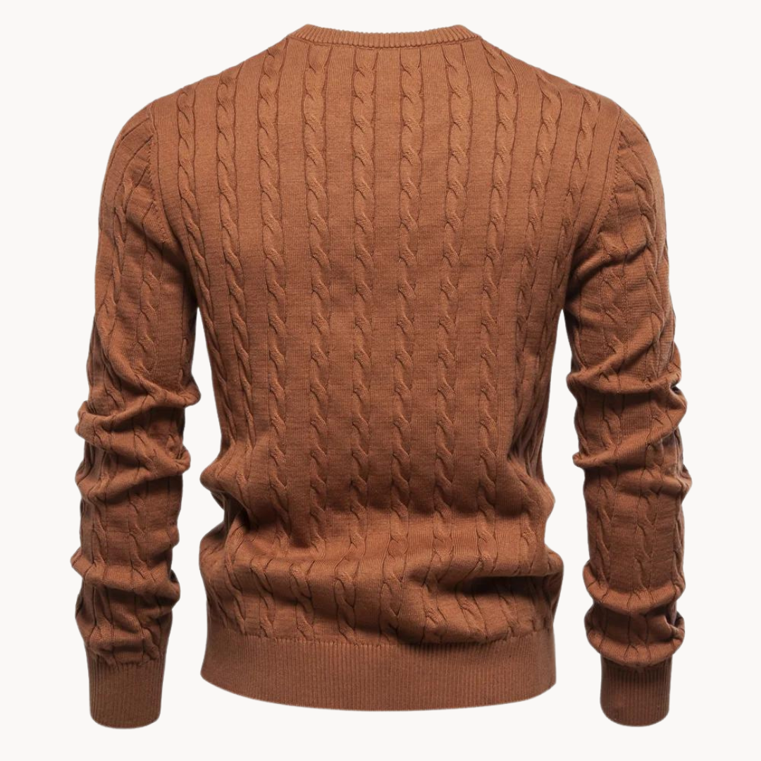 Men's - Sweater - Cable Knit - Soft Comfortable Ponty - Warm Casual Pullover for Effortless Style