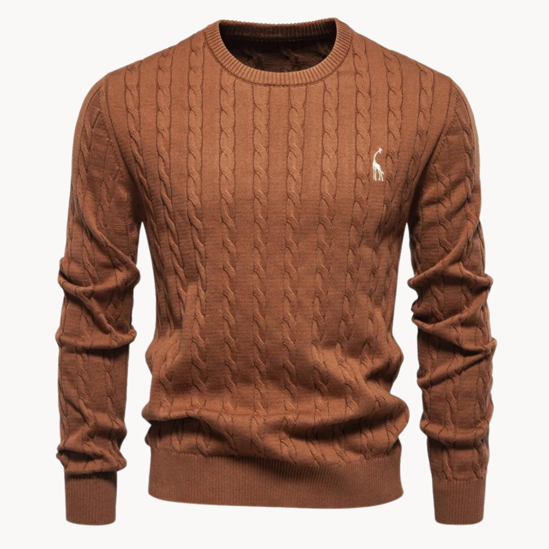 Men's - Sweater - Cable Knit - Soft Comfortable Ponty - Warm Casual Pullover for Effortless Style