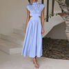 Women's - Sleeveless Backless Maxi Dress - Elegant Summer Style - Perfect for Parties and Casual Outings