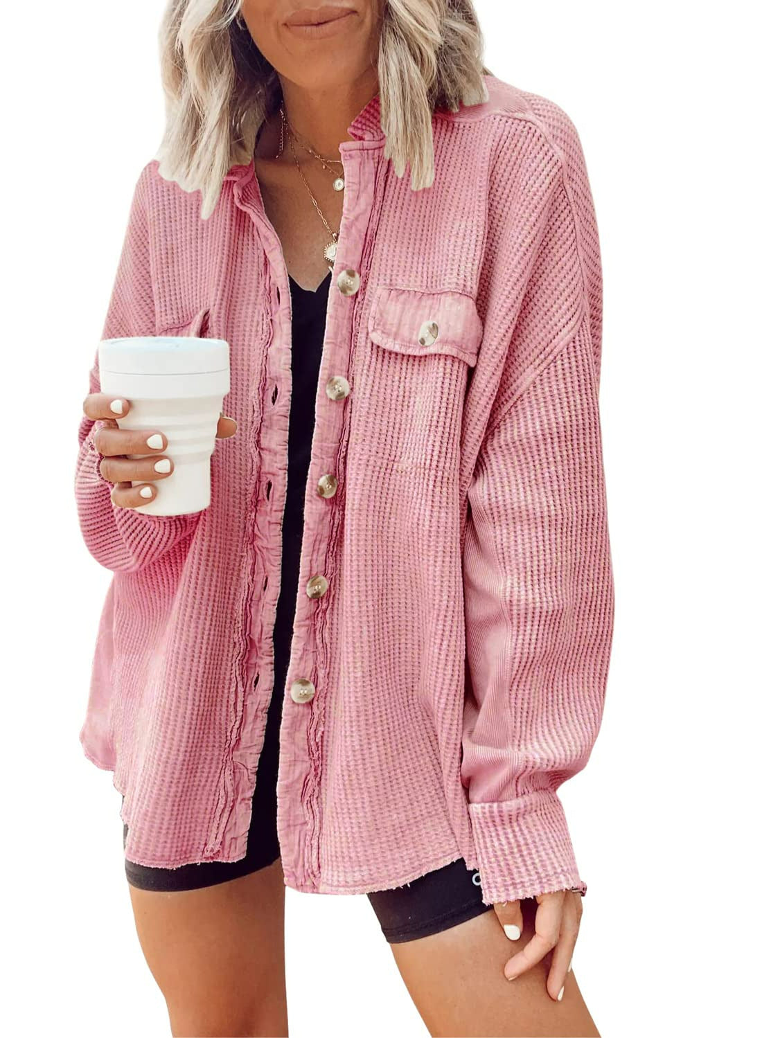 Margot™ shirt jacket with button placket