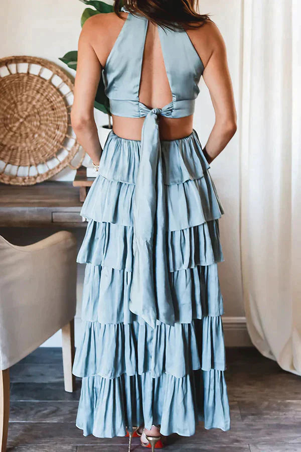 Multi-tiered maxi dress