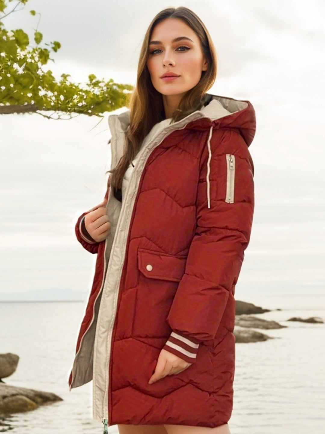 Warm winter puffer jacket