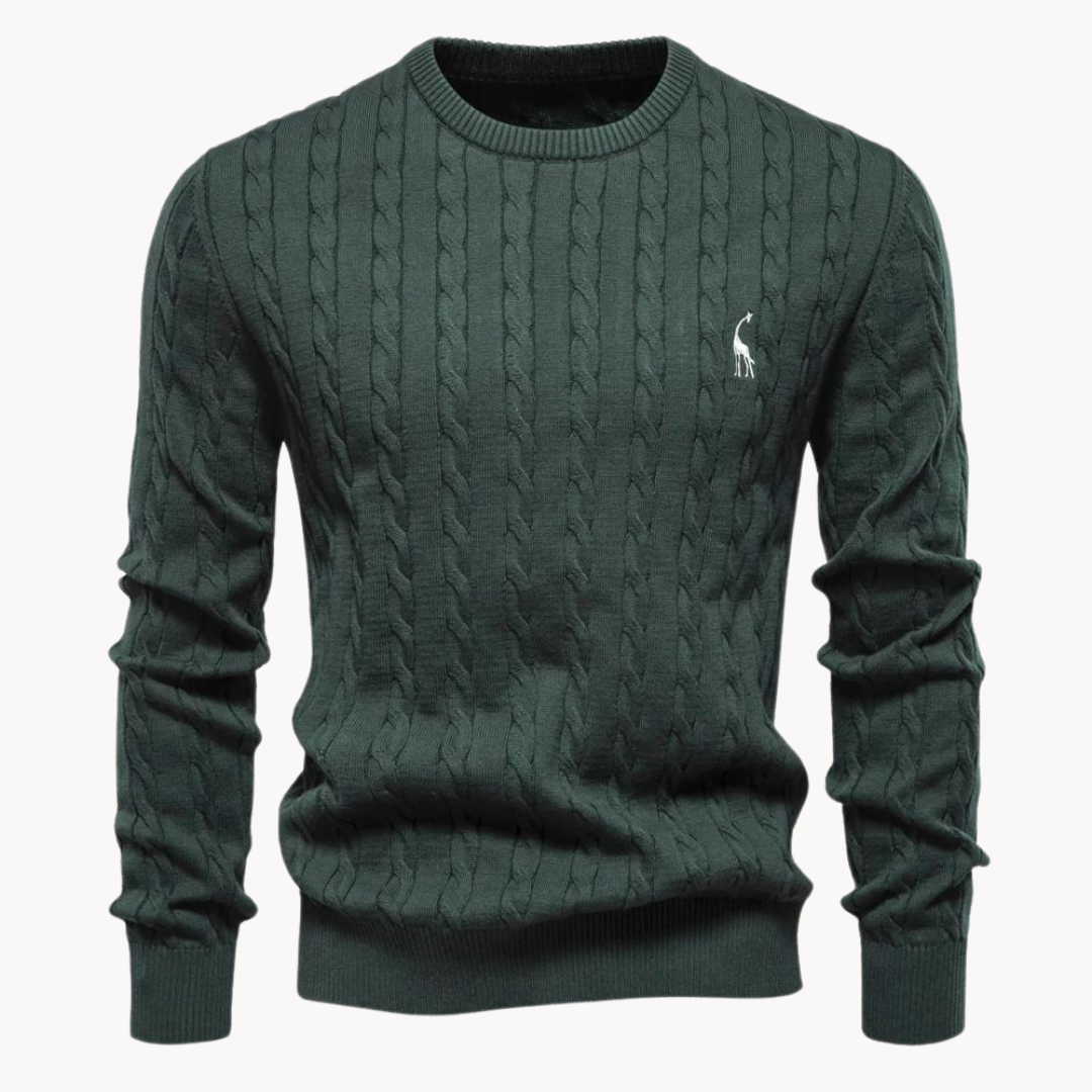 Men's - Sweater - Cable Knit - Soft Comfortable Ponty - Warm Casual Pullover for Effortless Style