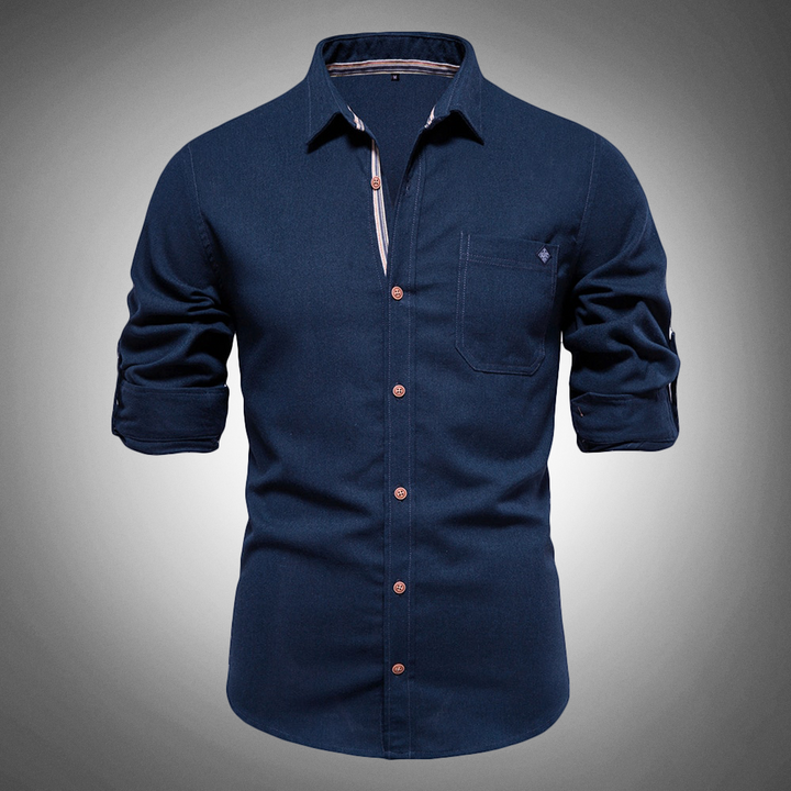 Men's shirt with button placket