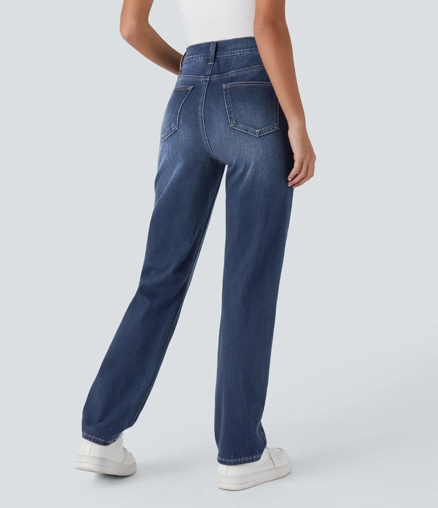 Women's - Elastic Trousers - Stretchy Fabric - Versatile Everyday Wear for All Occasions
