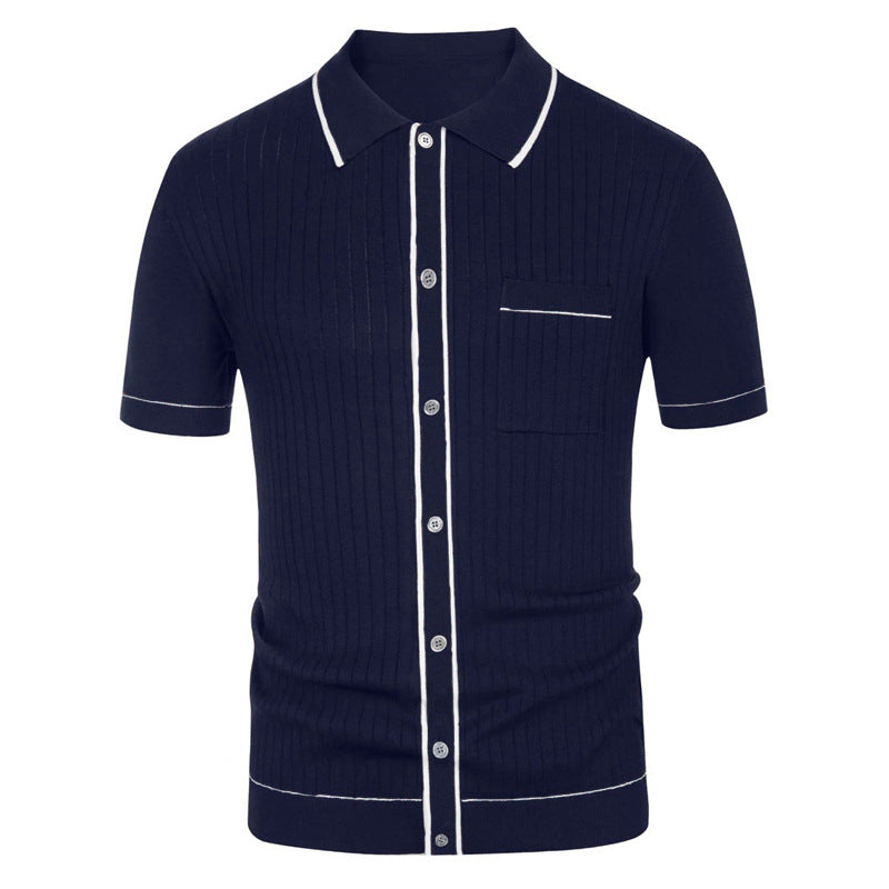 Classic casual knit shirt for men