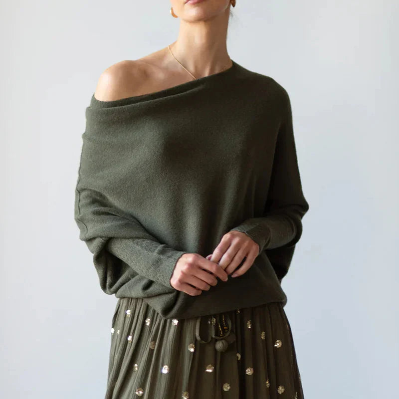 Asymmetric draped jumper