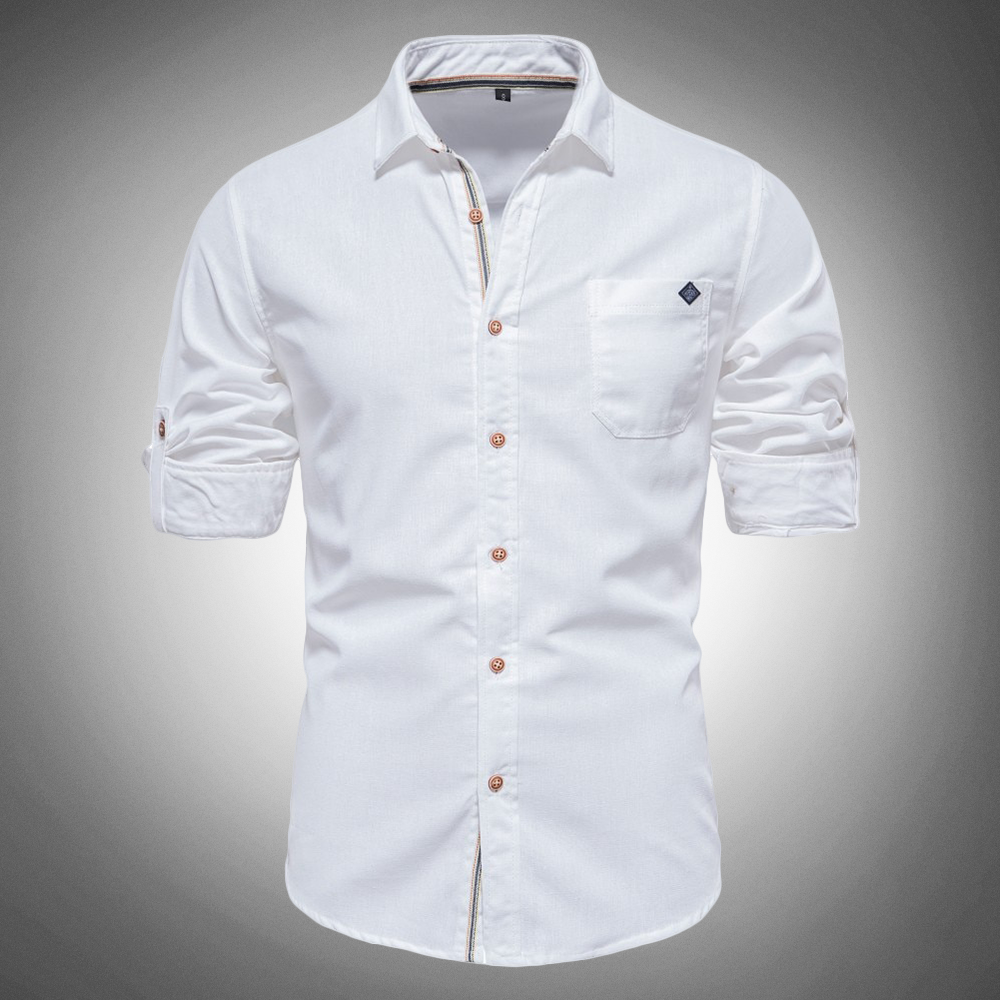 Men's shirt with button placket