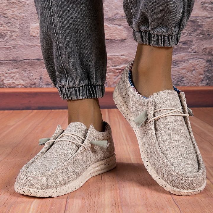 Men's - Slip-On Loafers - Comfortable Non-Slip Casual Shoes with Flag Design - Stylish Footwear