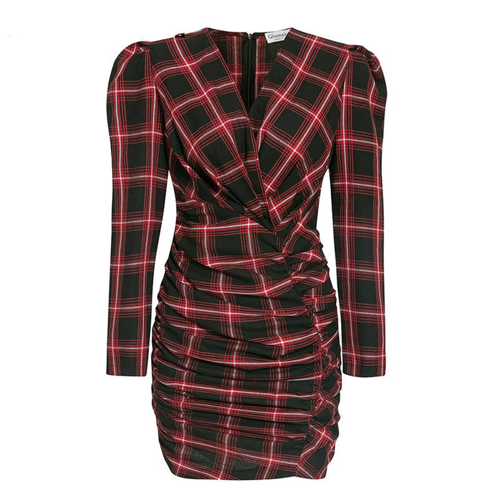 Sophistication chic checked dress