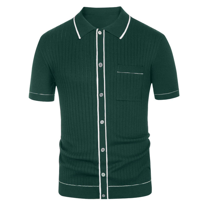 Classic casual knit shirt for men