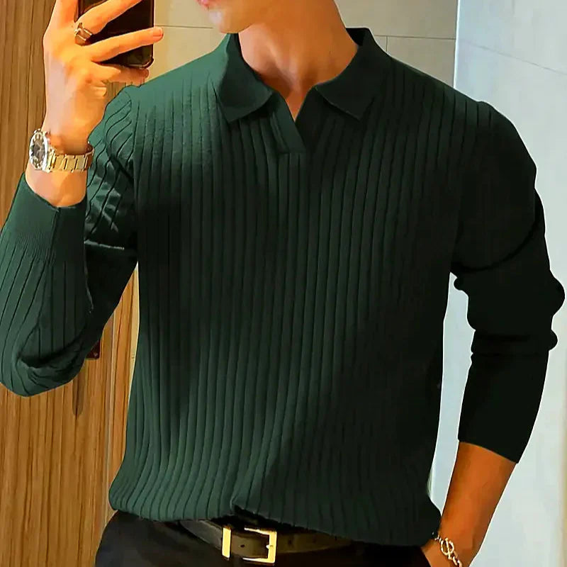 Men - Casual Jumper - Ribbed Knit - Comfortable & Stylish Knitwear for Everyday Wear