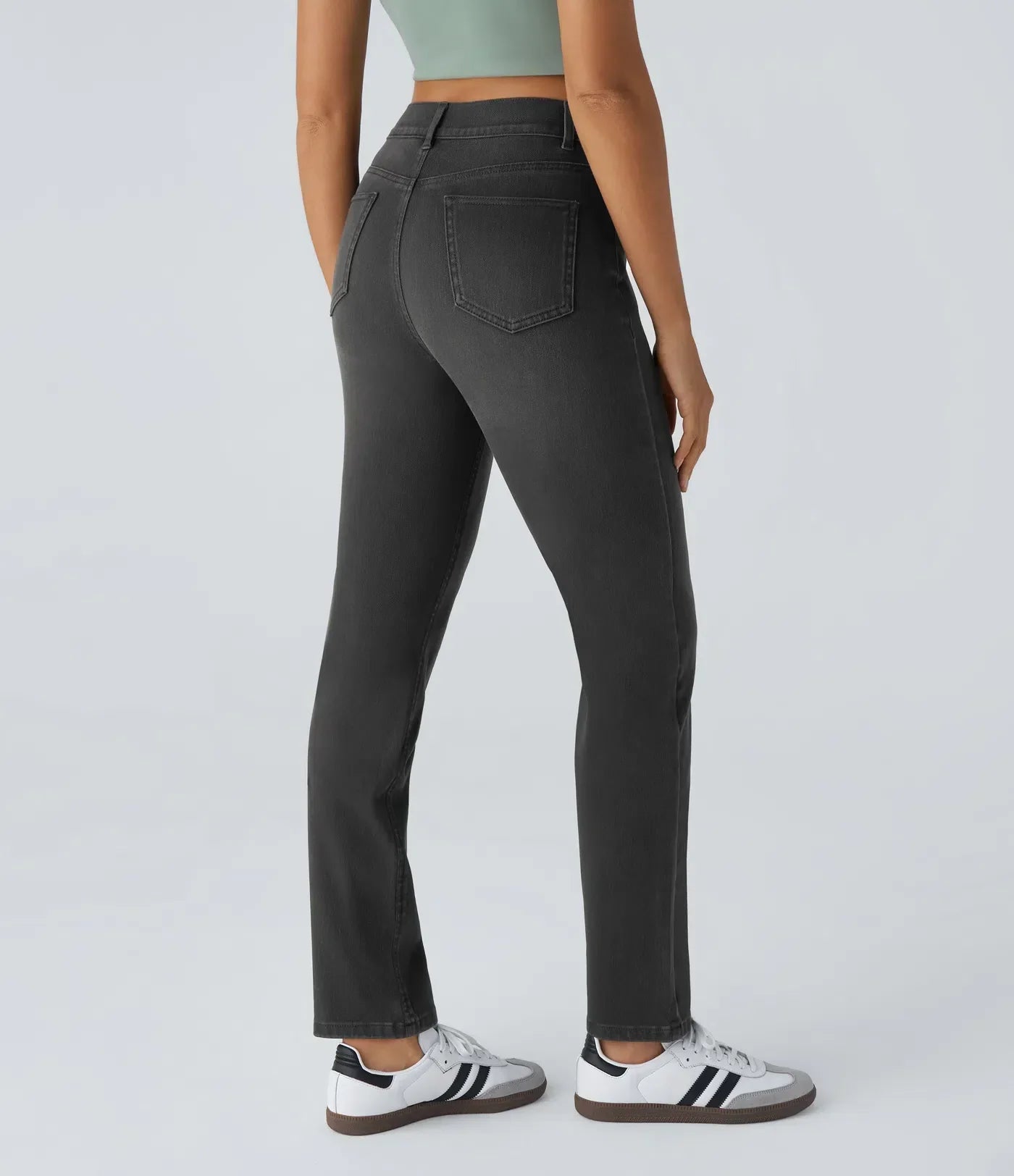 Women's - Elastic Trousers - Stretchy Fabric - Versatile Everyday Wear for All Occasions
