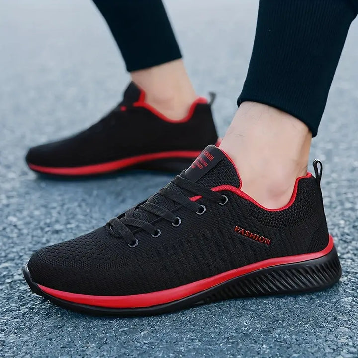 Sporty running shoes in knit