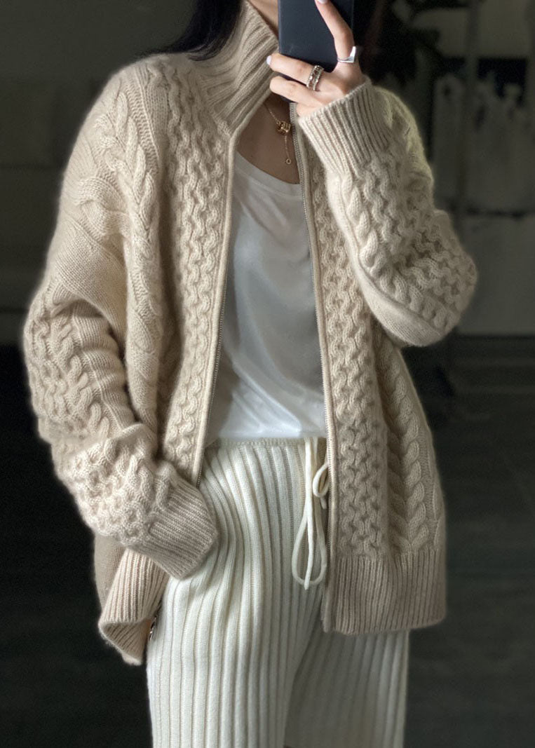 Women's - Cosy Cardigan - Zip-Up Style - Soft Material - Comfortable Knitwear