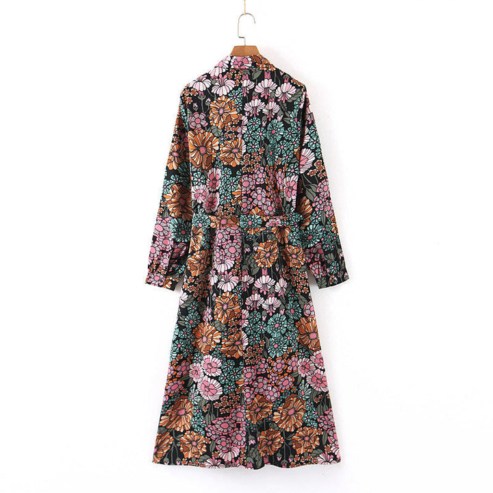 Modern Flower Premium Print Dress