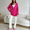 Cosy knitted ladies cardigan