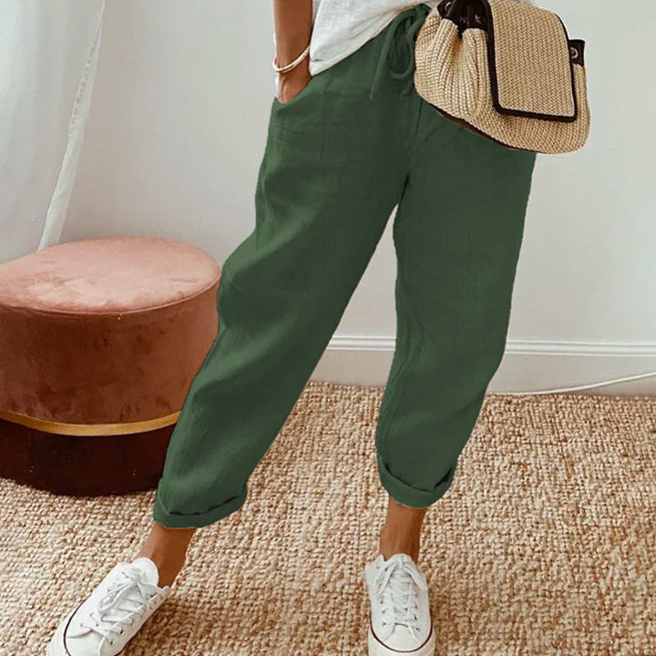 Women's - Comfortable Summer Trousers - Lightweight and Airy Fabric - Perfect for Warm Weather Style