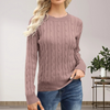 Casual long-sleeved knitted jumper for women