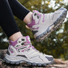 Waterproof trekking shoes with improved grip