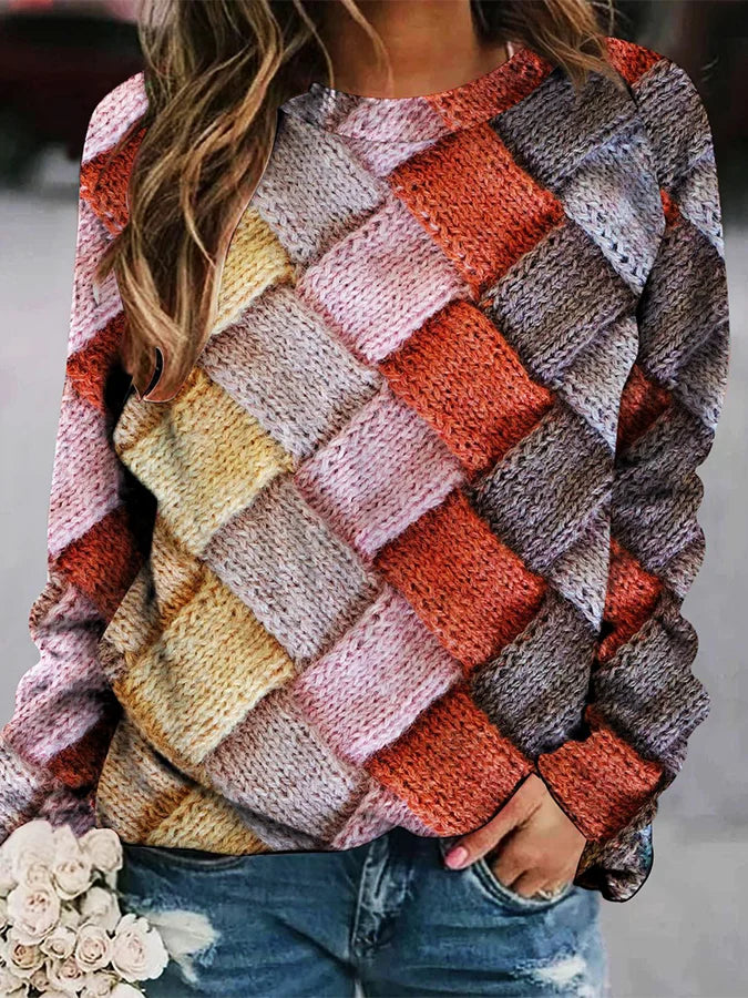 Colourful print sweatshirt