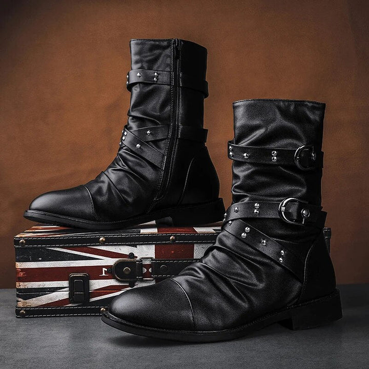 Men's - Vintage Leather Boots - Premium Quality - Stylish Footwear for Every Occasion