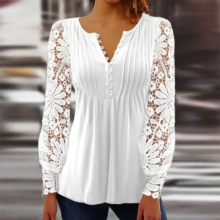 Long-sleeved lace top