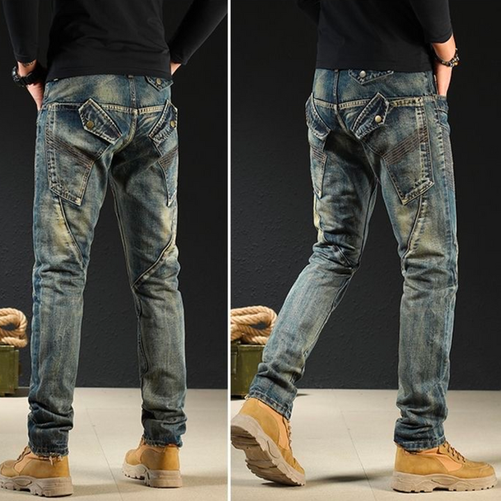 Classic Patched Denim Jeans