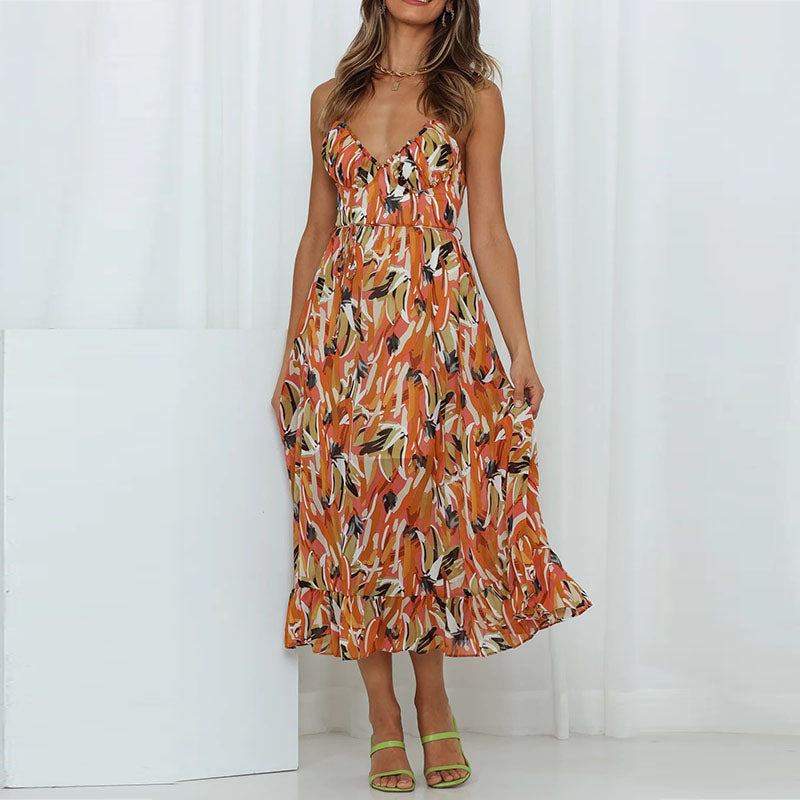 Versatile boho printed dress