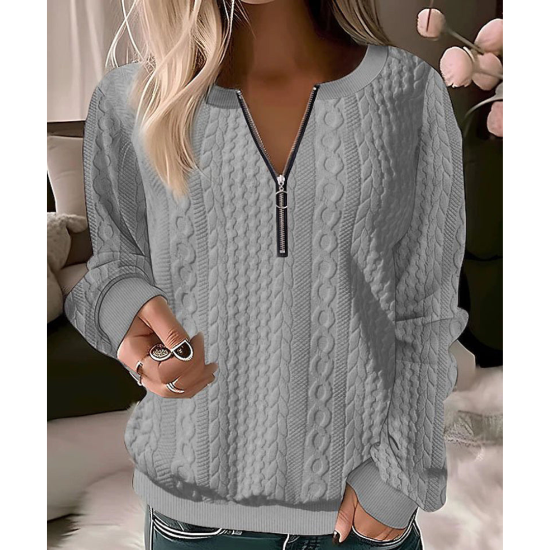 Lillie™ Elegant women's jumper with V-neckline