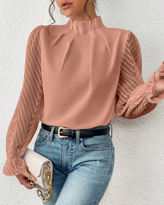 Long-sleeved top in coastal style