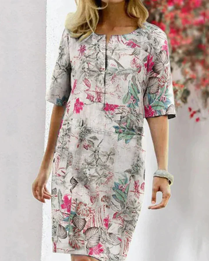 Summer dress with elegant print