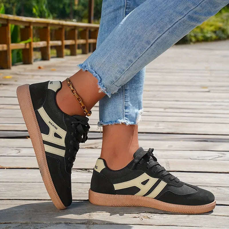 Women's - Comfortable Sneakers - Breathable Fabric - Stylish and Supportive Shoes
