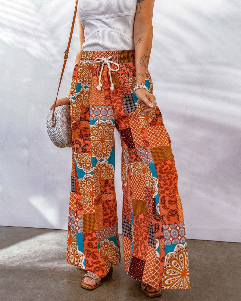 Boho pattern trousers