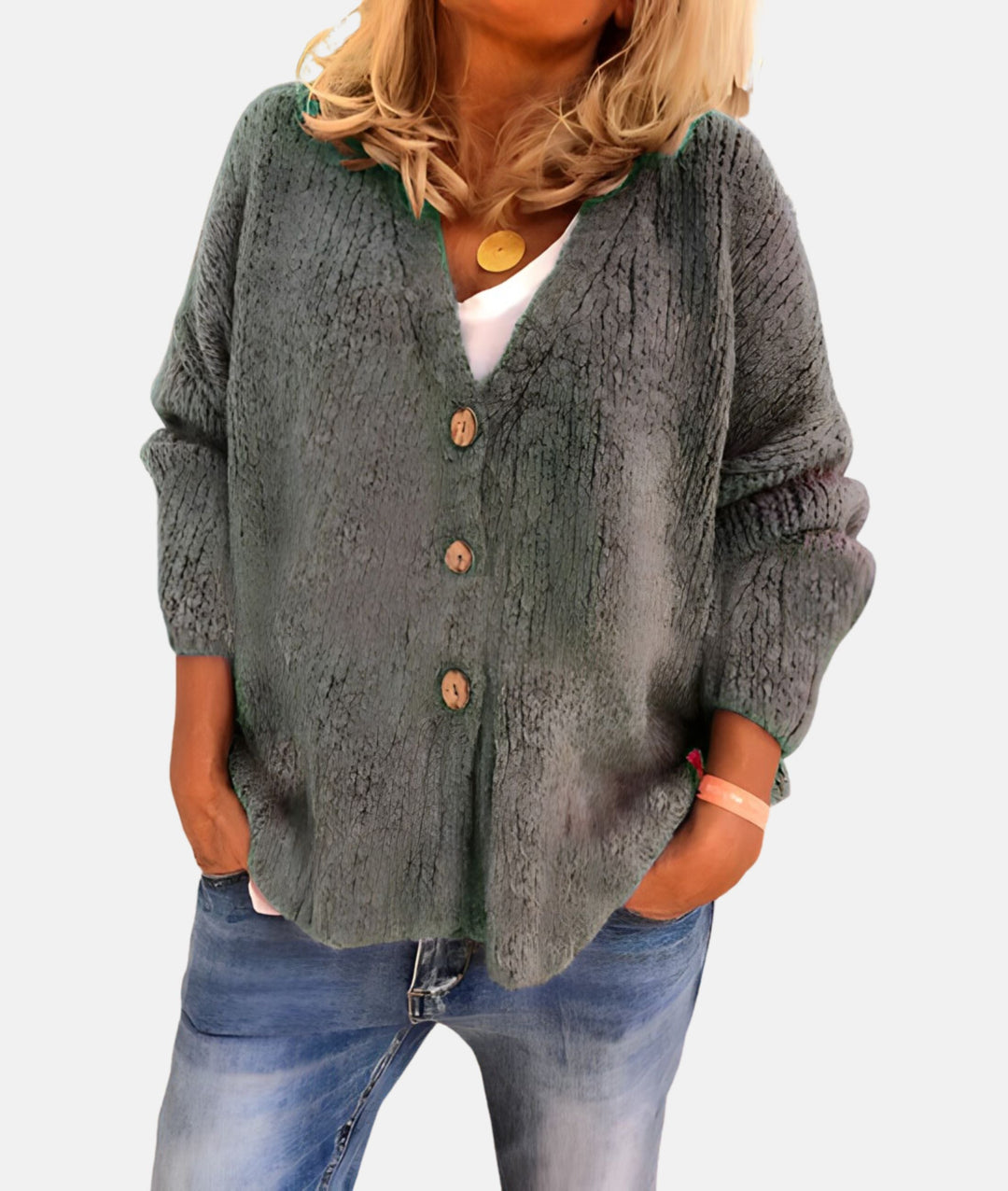 Cardigan with V-neck