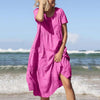 Women's - Light and Fresh Dress - Comfortable Cotton Blend - Perfect for Casual Outings - Stylish Everyday Wear