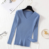 Slim-fit jumper with ribbed V-neckline for a chic look