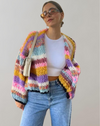 Oversized and colourful cardigan