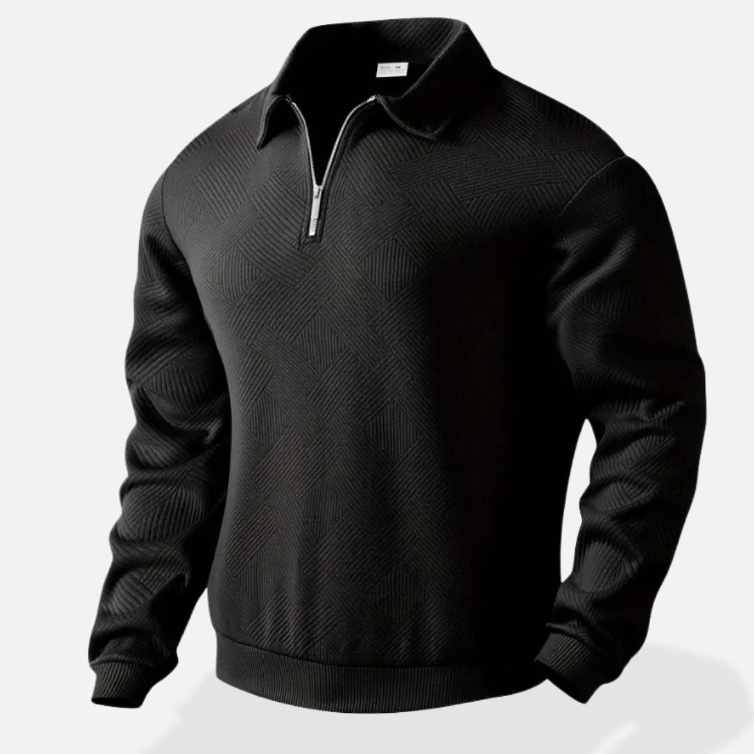 Men's - Half-Zipper Sweater - Soft Knit Material - Versatile Casual Style for Every Occasion