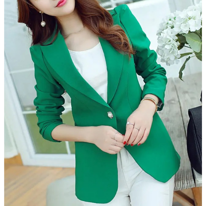 Elegant women's blazer with ankle button fastening