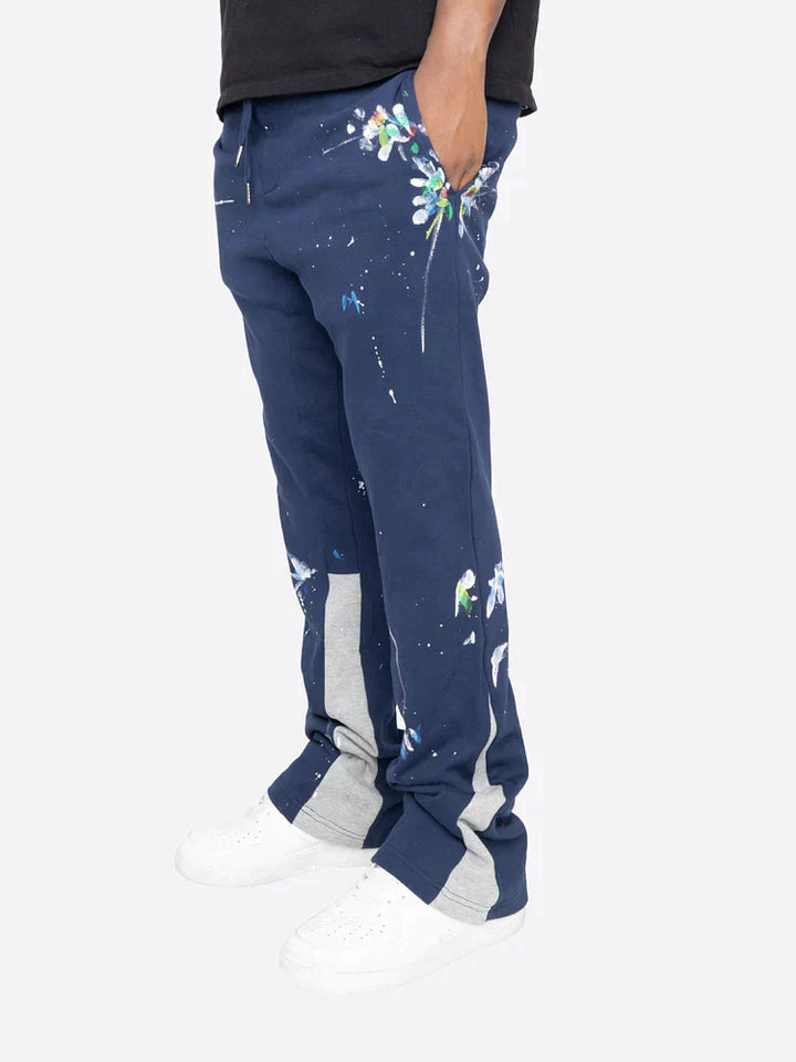 Colour splash flare sweatpants for relaxed days