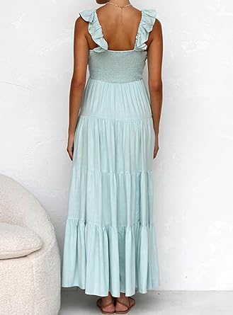 Maxi dress with fringe